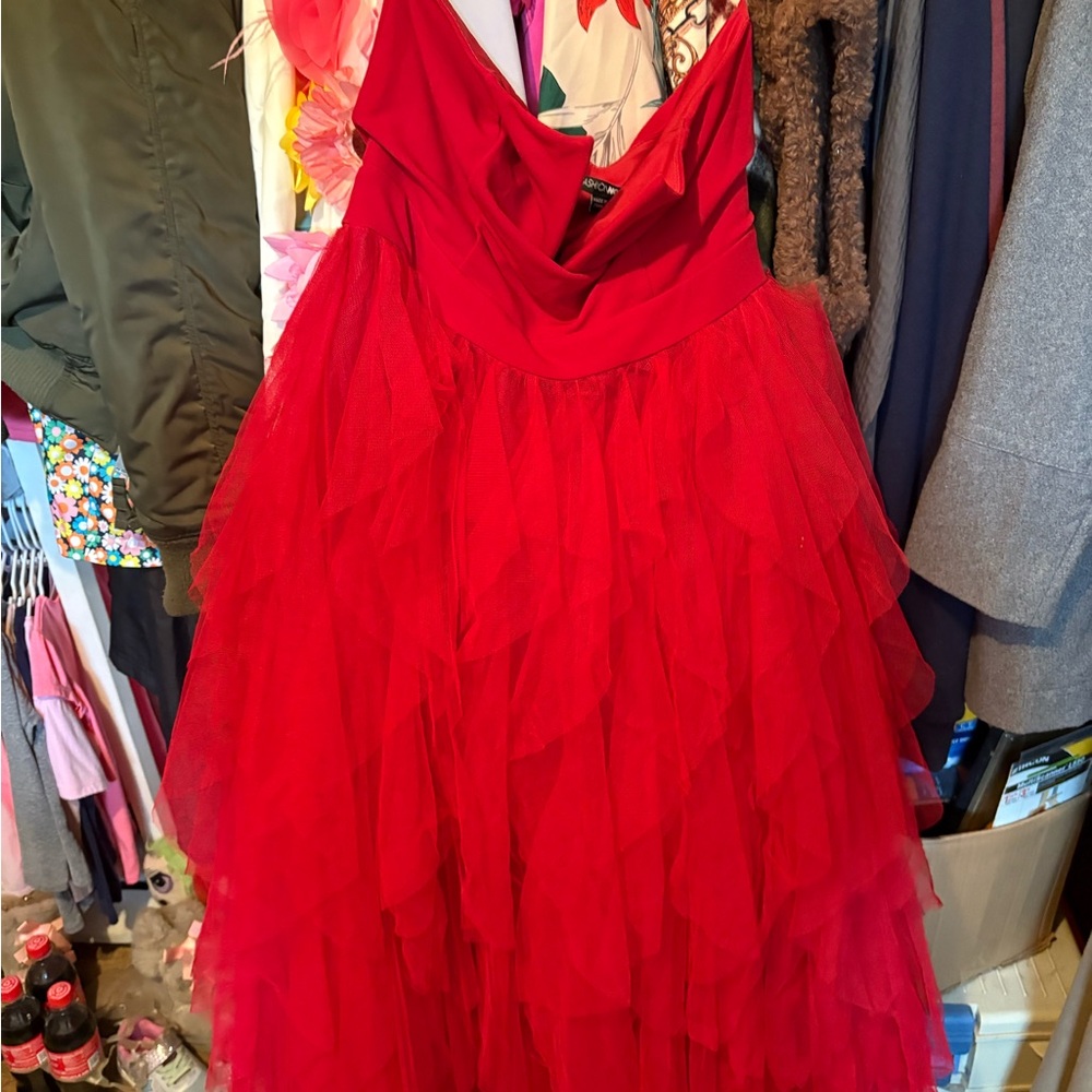 Fashion Nova Red Maxi Dress